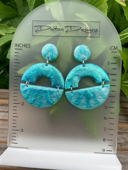 Sea Scape Modern Arch Earrings