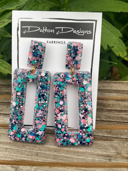 Teal + Coral Mixed Rectangle Set