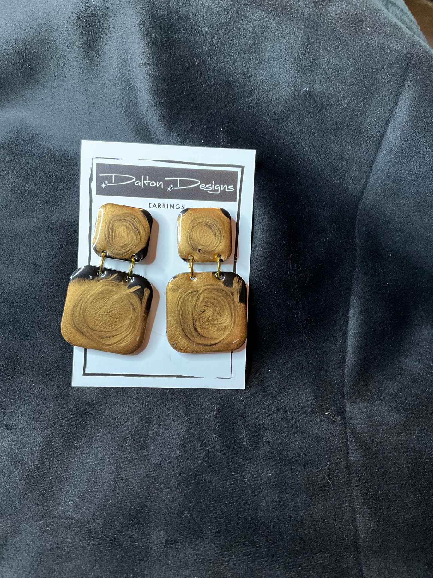 Gold with Black Swirls